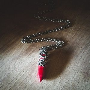 "Ravishing Renegade"- Floral Howlite Necklace